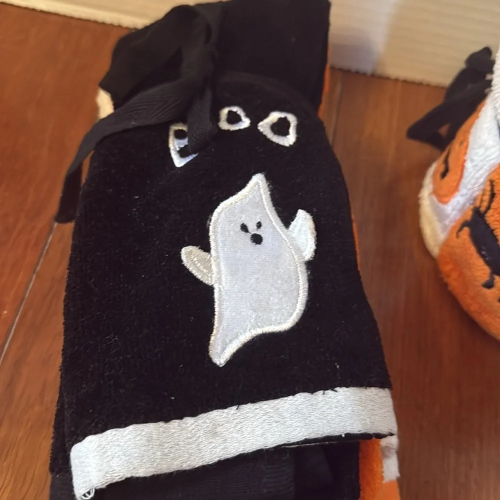 Halloween Ghost, pumpkin Spider finger Towels & washcloths? 100% cotton new read
